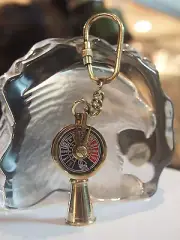 NAUTICAL BRASS TELEGRAPH KEYRING - AUSSIE STOCK - GREAT GIFT