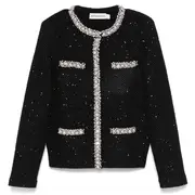 [Self-Portrait] Black Sequin Knit Cardigan