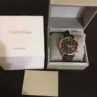 在飛比找Yahoo!奇摩拍賣優惠-CK手錶 Calvin Klein City三眼皮革錶-玫瑰