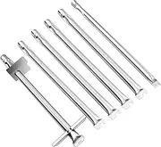 Plowo 67557 Grill Burner Tubes for Weber Summit 460 470 Gas Grills, Grill Replacement Parts for Weber Summit Pipe Burner Tubes, 6 Pack