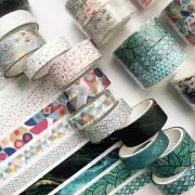 3 Simple Washi Tapes Set | Geometry | Flow Gold | Floral|Green|Blue|Starry night