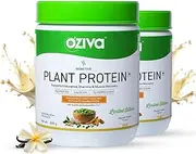 O.Ziva Bioactive Plant Protein (Malabar Vanilla) | 5.5 BCAA| Pea Isolate| Plant Based Protein for Women & Men | Essential Amino Acids| Vegan Protein, Clean, Sugar free, 500g (Pack of 2)