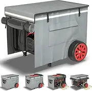 Generator Covers While Running, Generator Cover for Outside Heavy Duty Waterproof, 600+210D Double Layer Production,with Storage Bag, 38 "L x 28" W x 27 "H, for 12000W+ Frame Type Generators,Gray