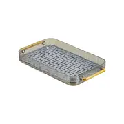 Double-layer Drain Tray Coffee Table Tray Plastic Tea Tray Fruit Tray Drain Basket Cups Bowl Racks for Home Living Rooms green Large