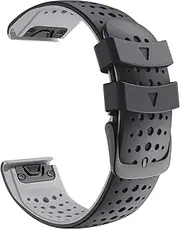 Breathable Sport Skin-Friendly Waterproof Watch Strap 22mm Band Compatible for Garmin Fenix 7,Fenix 6,Fenix 6 Pro,Fenix 5,Fenix 5 Plus,Approach S60 S62,Forerunner 935 945