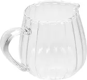 Cabilock Mini Glass Pitcher for Coffee Creamer Milk Dispenser Syrup Pourer Stylish Bar Accessory 100ml