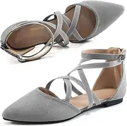 [Reimferce] Womens Ballet Flats for Wedding : Black 8 Comfortable Dress Work Flat - Ladies Dressy Zipper Walking Shoes