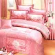 《KOSNEY 玫瑰物語》加大100%活性精梳棉六件式床罩組台灣製