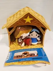 Nativity Manger Set Mary Joseph Baby Jesus Hallmark mini plush Little Bits NWT