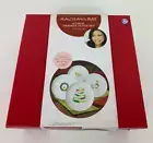 Rachael Ray Holiday Hoot Christmas Dishes 4PC Dessert Plate Set Porcelain Owls