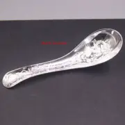 Solid 999 Fine Silver Spoon Dragon Phoenix Pattern Dinner Spoon 4.72" For Adult