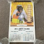 1984 Jim & Betty Palmer Deniliquin NSW Vintage Calendar Old Display Monkey Chimp