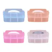 Transparent Plastic Storage Box Multi Grids Adjustable for Small Component Beads