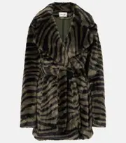 [Diane von Furstenberg] Diane von Furstenberg Tanesha faux shearling jacket AU 8 multicoloured