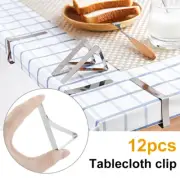 12/24pcs Tablecloth Clips Set Stainless Steel Table Cloth Cover Clamps NXX☾*