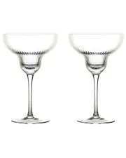 Anton Studio Designs Set of 2 Empire Clear Margarita Glasses