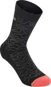 Alpinestars Drop 15 Socks, black-grey, Size M for Men Black Grey