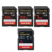 New Sandisk Extreme Pro 32GB 64GB 128GB 256GB 512GB 1TB 2TB SDXC SDHC SD Card U3
