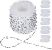 20m Vertical Blind Chain - Vertical Blind Accessories And 5 Blind Cord Connectors - Vertical Blind Bottom Chain For 89mm Slats,white