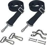 Vtete 2 PCS Adjustable Bimini Top Straps with Loops + Snap Hooks + Eye Straps - 70cm 150cm Stainless Steel Boat Awning Hardware