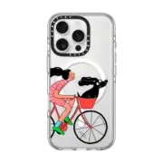 iPhone 16 Pro Clear Case MagSafe Compatible Biking & Dog