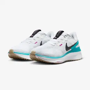 【NIKE 耐吉】Air Zoom Structure 25 白綠 女鞋 慢跑鞋 訓練鞋(DJ7884-103)