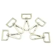 15 Pcs Metal Swivel Lobster Clasp Claw Push Gate Snap Hooks for 1 inch Silver