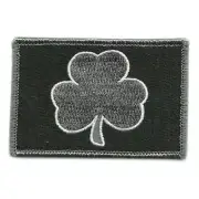 VELCRO® BRAND Fastener Morale HOOK PATCH Hook Irish Clover Black 3x2"