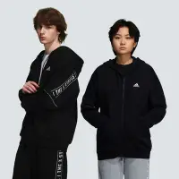 在飛比找Yahoo奇摩購物中心優惠-ADIDAS WORD FL FZ HD 男女休閒外套-黑白