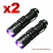 2PACK UV Ultra Violet LED Flashlight Blacklight Light 395 NM Inspection Lamp