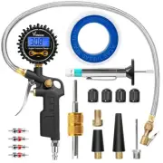 Digital Tire Pressure Gauge with Inflator, 250 PSI Heavy Duty Air Chuck with ...
