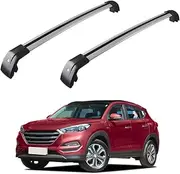 JDMON Roof Rack Cross Bars Compatible with Hyundai Tucson 2016 2017 2018 2019 2020 2021 with Side Rails Anti-theft Locks Desigh, Aluminum Luggage Rack for Rooftop Cargo Bag Carrier Kayak Bike, Silver