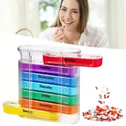 Daily Pill Container Pill Case 7 Days Pill Container with 28 Grids Plastic papSY