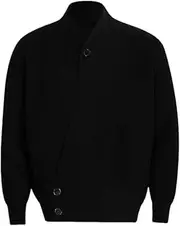 [Generic] Men's Retro Irregular Button Design Knitted Cardigan Jacket Casual Short Y2K Knitted Sweater