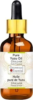 Greenwood Essential Pure Yuzu Oil (Citrus junos) with Glass Dropper Natural Therapeutic Grade Cold Pressed 30ml (1 oz)