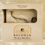 NEW BALDWIN BATH COLLECTION PREMIUM POLISHED CHROME ROBE HOOK 3865-150
