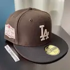 New Era Los Angeles Dodgers 7 3/8 Mocha Not Hat Club Mag Park 2tone Aux Pink UV
