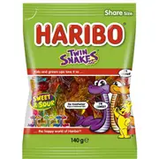 Haribo Sweet and Sour Twin Snakes Candy 140g