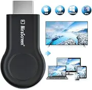 MiraScreen E8 Wireless WiFi Display Adapter Dongle, 2.4G HDMI Receiver, 1080P Dual Band Mirroring Screen for iOS Android Windows to TV Projector Monitor (Black)