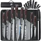 Professional Knife Sets for Master Chefs, Chef Knife Set with Bag Damascus Steel