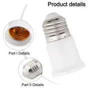 Socket Extender for Light Bulb E26E27 Screw In Adapter Certified Safety