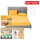 Organic Cotton Grounding Bed Sheets with Built-in Resistor - King Size, Yellow