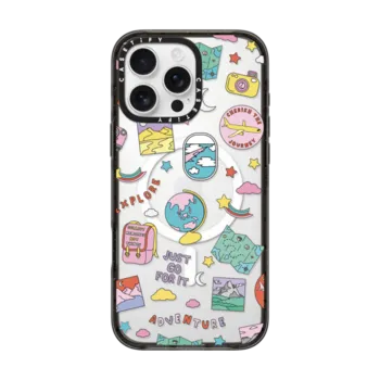iPhone 16 Pro Max Impact Case MagSafe Compatible World Traveler by Martina Martian