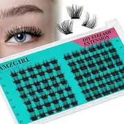 Lash Clusters Diy Eyelash Extensions Individual Lashes Cluster Wispy D Curl Eyelashes Extension Clusters Volume Natural 84pcs False Lashes(D&B,D10mm)