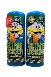Toxic Waste Slime Licker Sour Candy 2-Pack - Blue Raspberry Flavor Treat