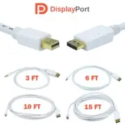3 6 10 15 FT Mini DisplayPort MDP Male to DisplayPort DP Male Monitor Cable Cord