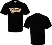 Daytona International Speedway DIS Motorsports Racing Retro Black 1 Sided T-Shirt