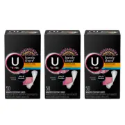 U by Kotex Barely There Wrapped Everyday Liners Thin 3 Pack (150 Count)