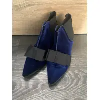 在飛比找蝦皮購物優惠-ASOS Blue Velvet Pointed Toe B