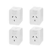 Arlec PC191HA-4 Grid Connect App & Smart Plug In Socket with Energy Meter-4 Pack